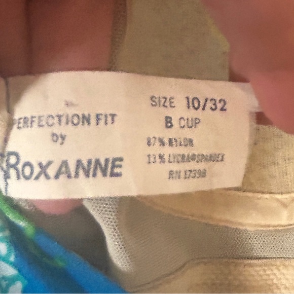 Vintage Perfection Fit by Roxanne Swimming Suit with Skirt Floral Sz 10/32 B Cup - Picture 7 of 8